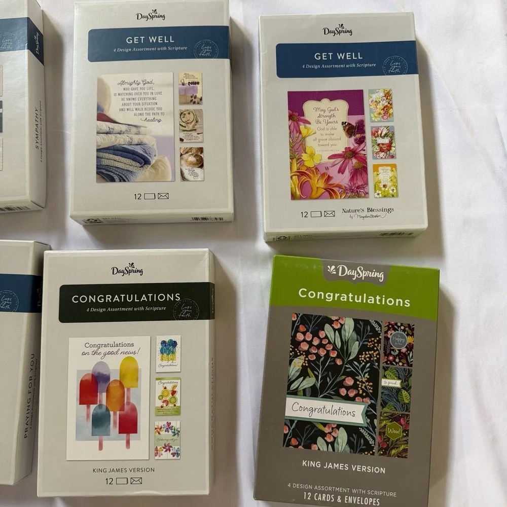 Lot Of 14 DaySpring Christian Greeting Card Box Sets Sympathy Birthday Baby